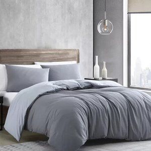 Kenneth Cole New York Miro Solid Excel FULL QUEEN Duvet & Shams Set